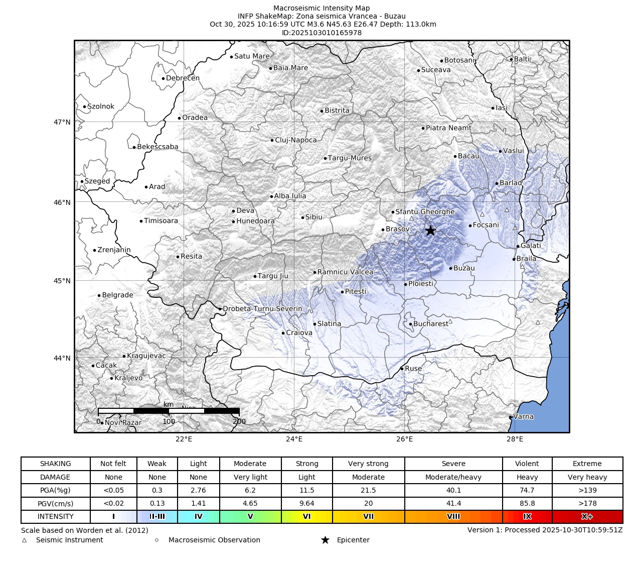 Macroseismic Intensity Map