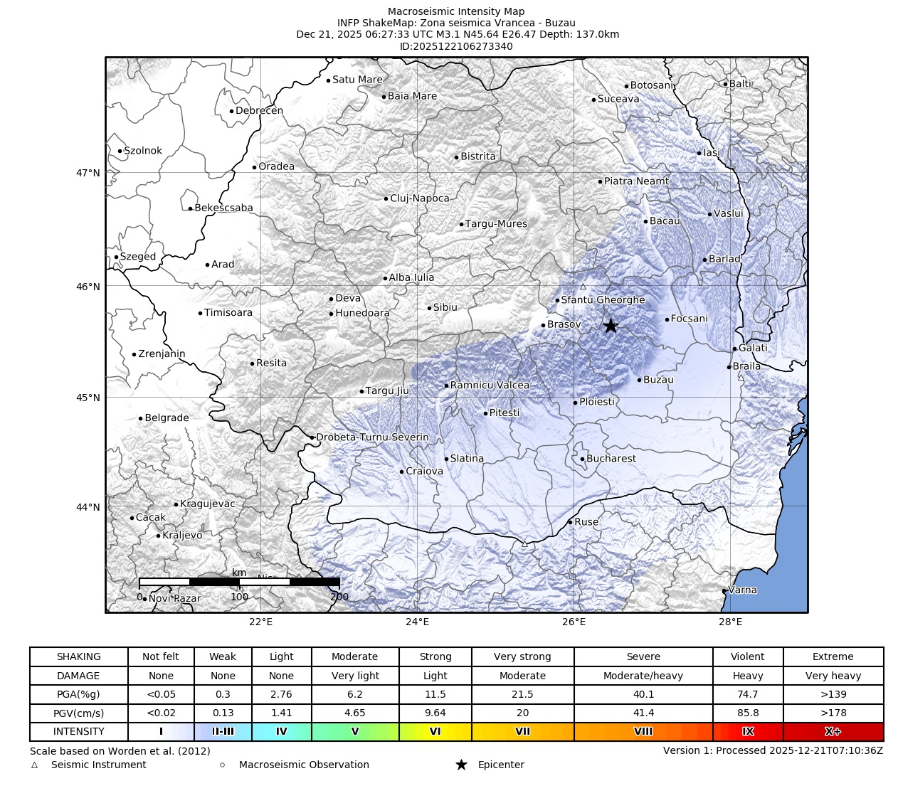 Macroseismic Intensity Map