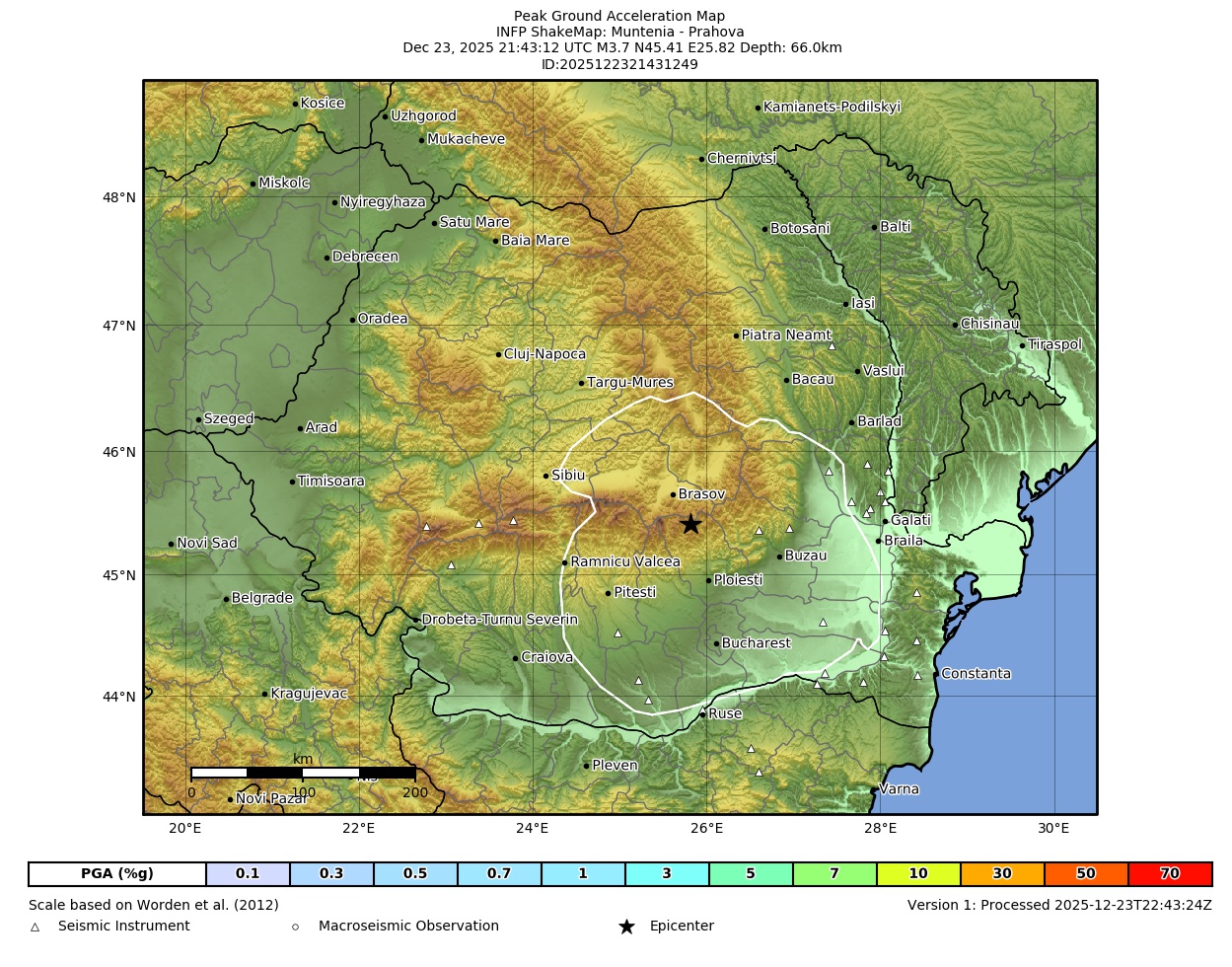 Peak Ground Acceleration Map
