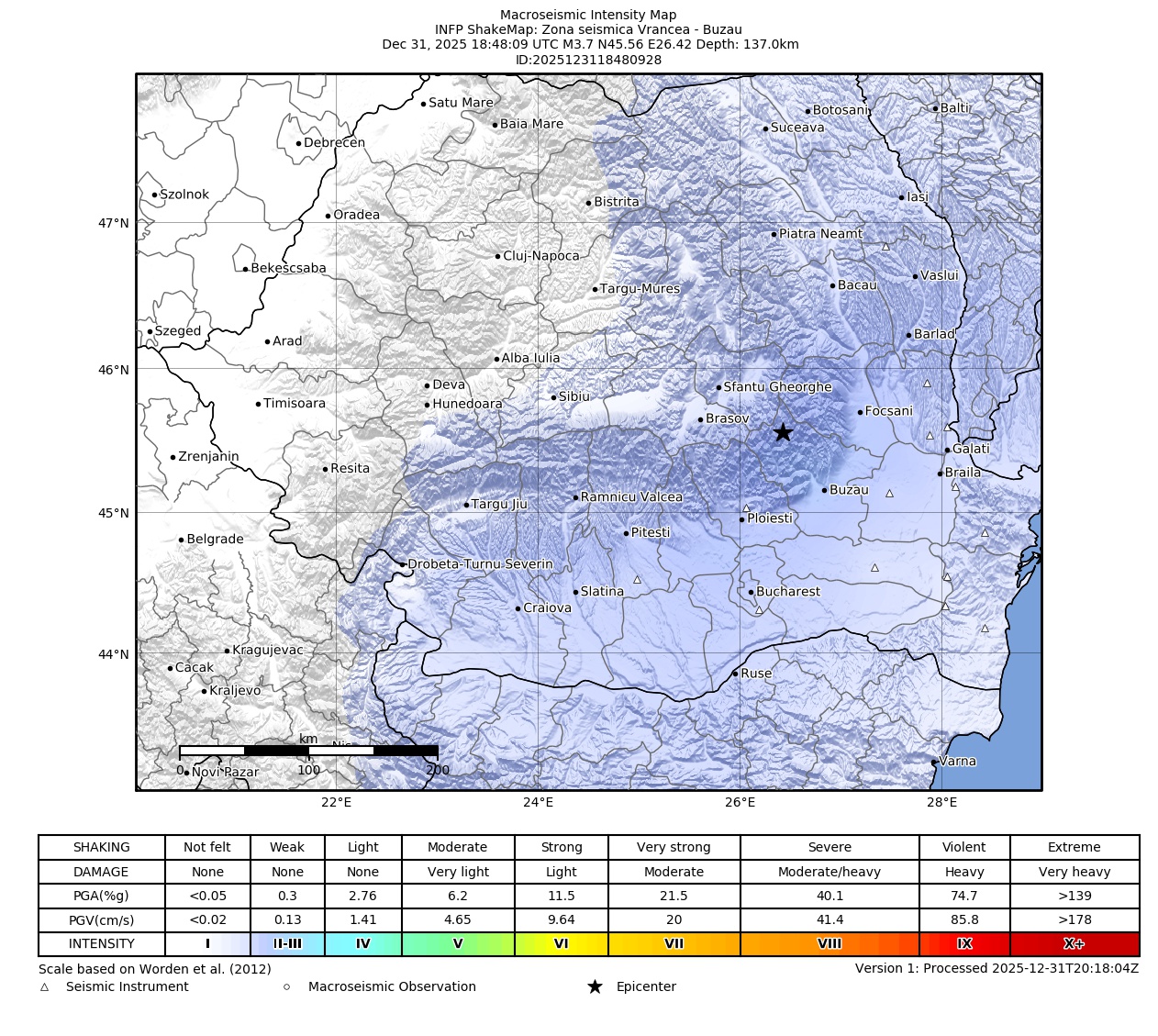 Macroseismic Intensity Map