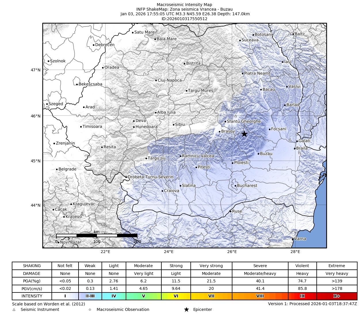 Macroseismic Intensity Map