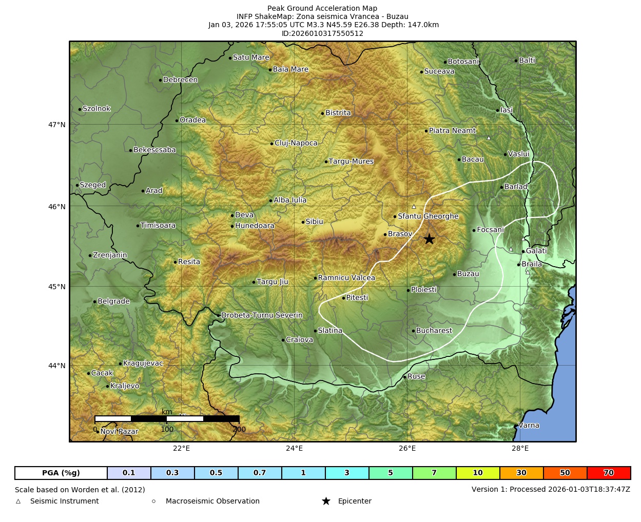 Peak Ground Acceleration Map