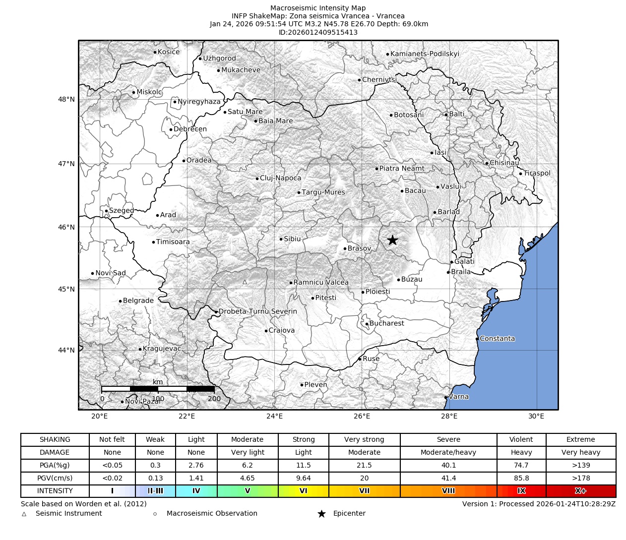 Macroseismic Intensity Map