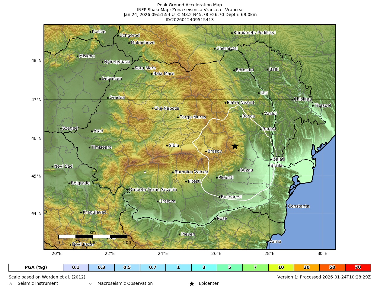 Peak Ground Acceleration Map
