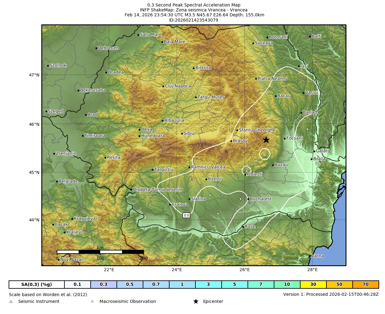 Map of PSA 0.3s contours