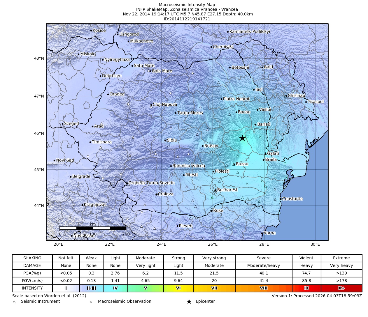 Macroseismic Intensity Map