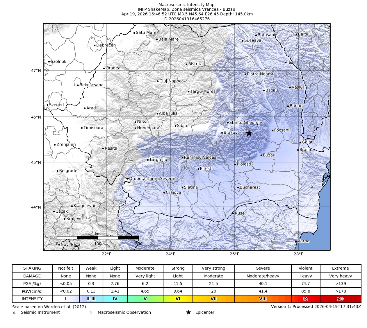 Macroseismic Intensity Map