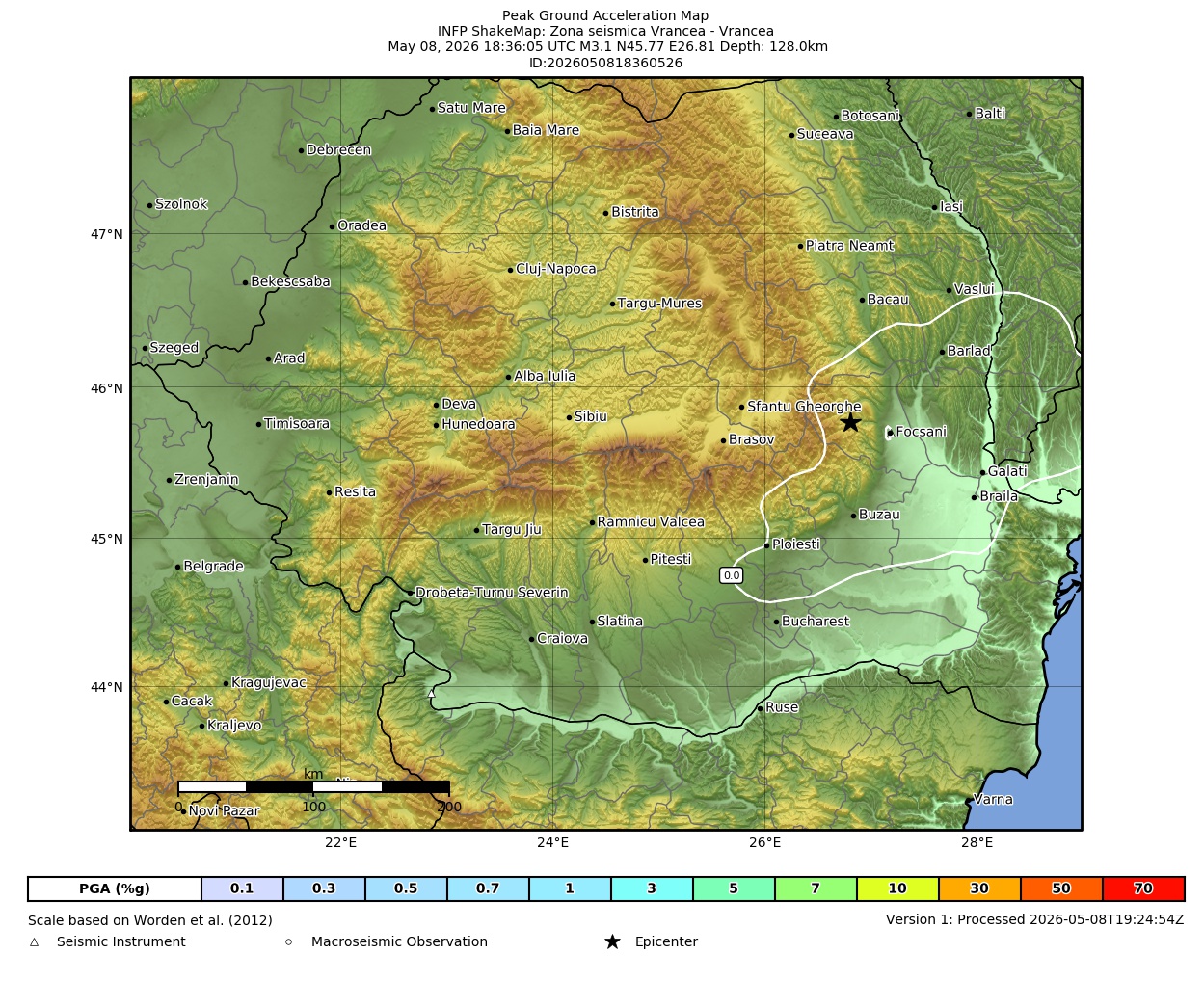 Peak Ground Acceleration Map