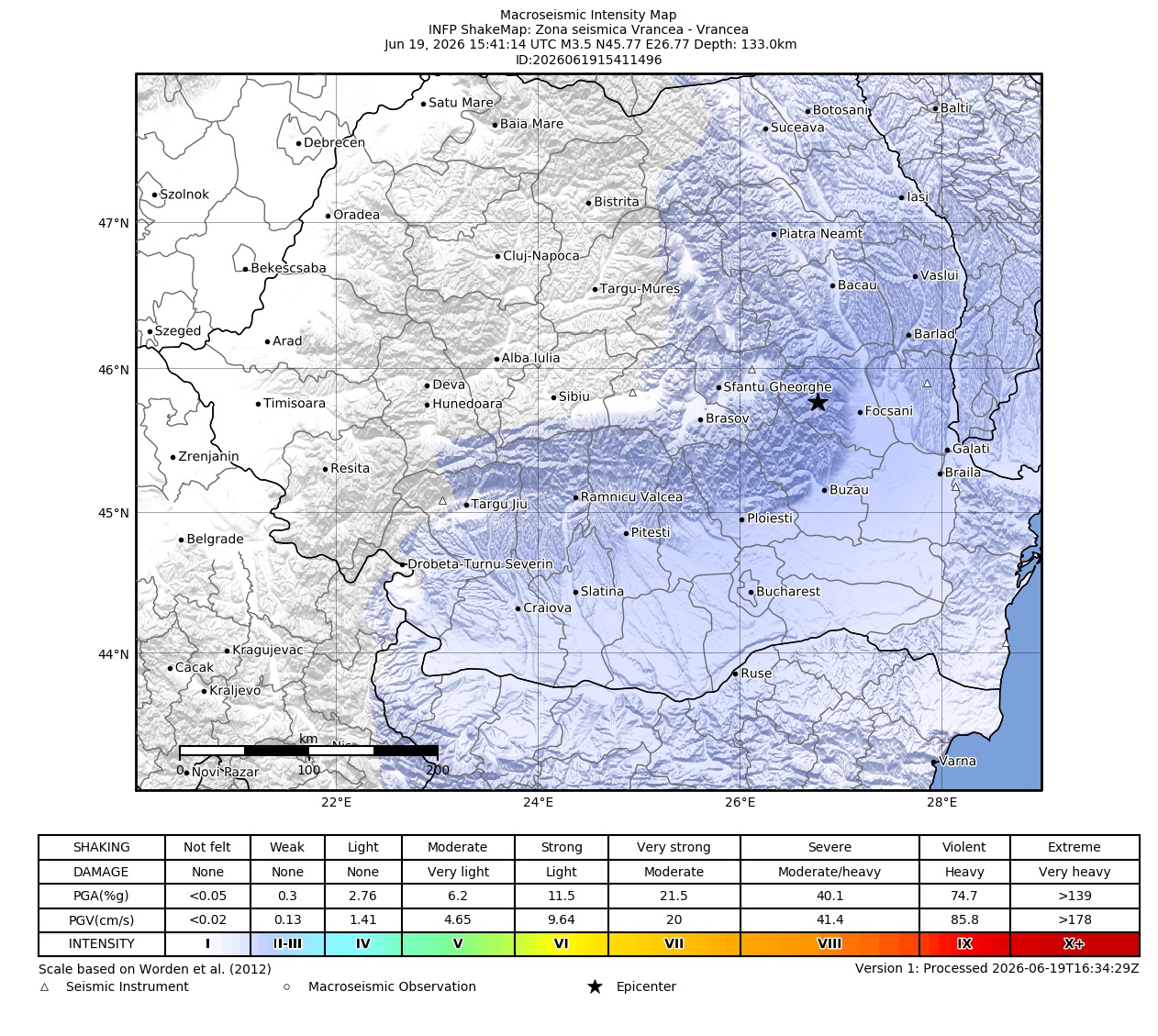 Macroseismic Intensity Map