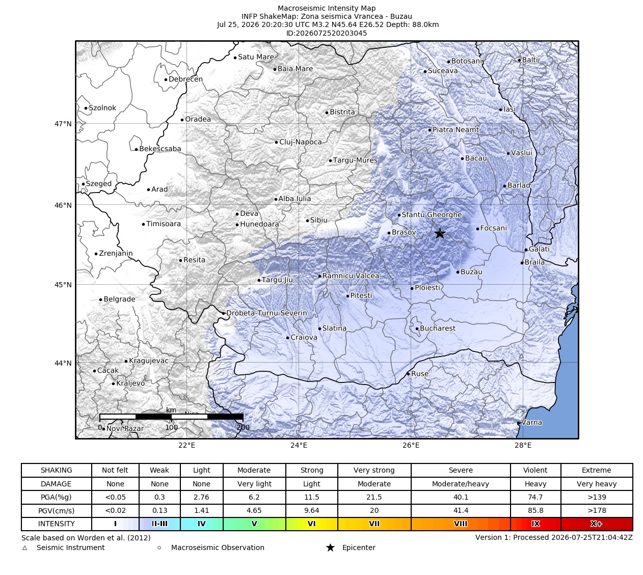 Macroseismic Intensity Map