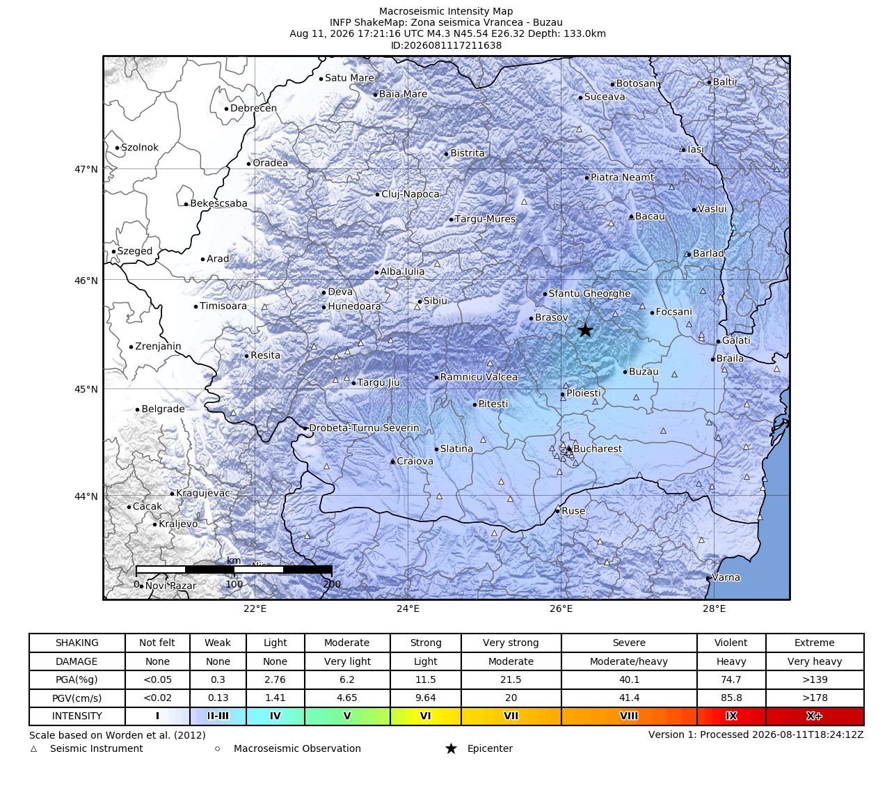 Macroseismic Intensity Map