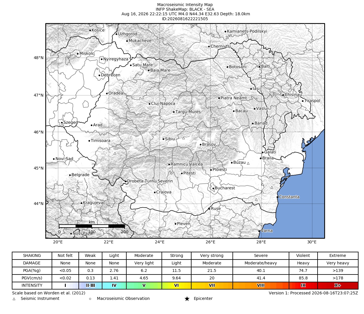 Macroseismic Intensity Map