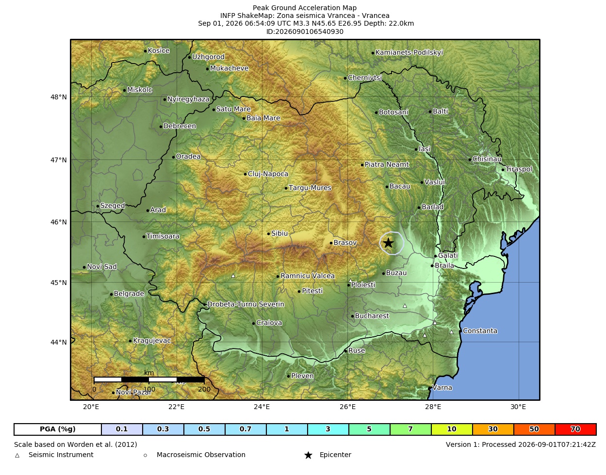 Peak Ground Acceleration Map