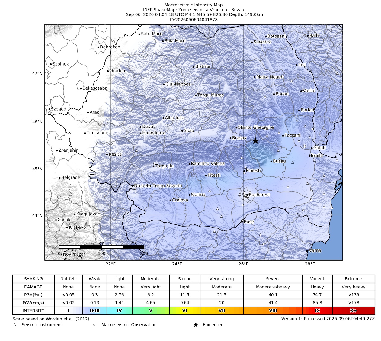 Macroseismic Intensity Map