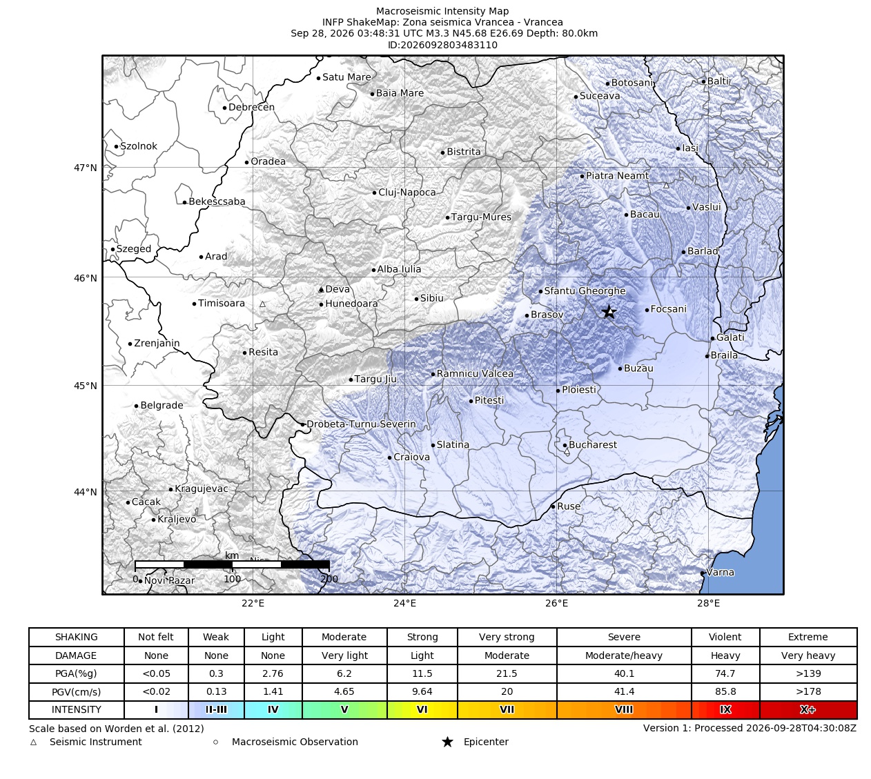 Macroseismic Intensity Map