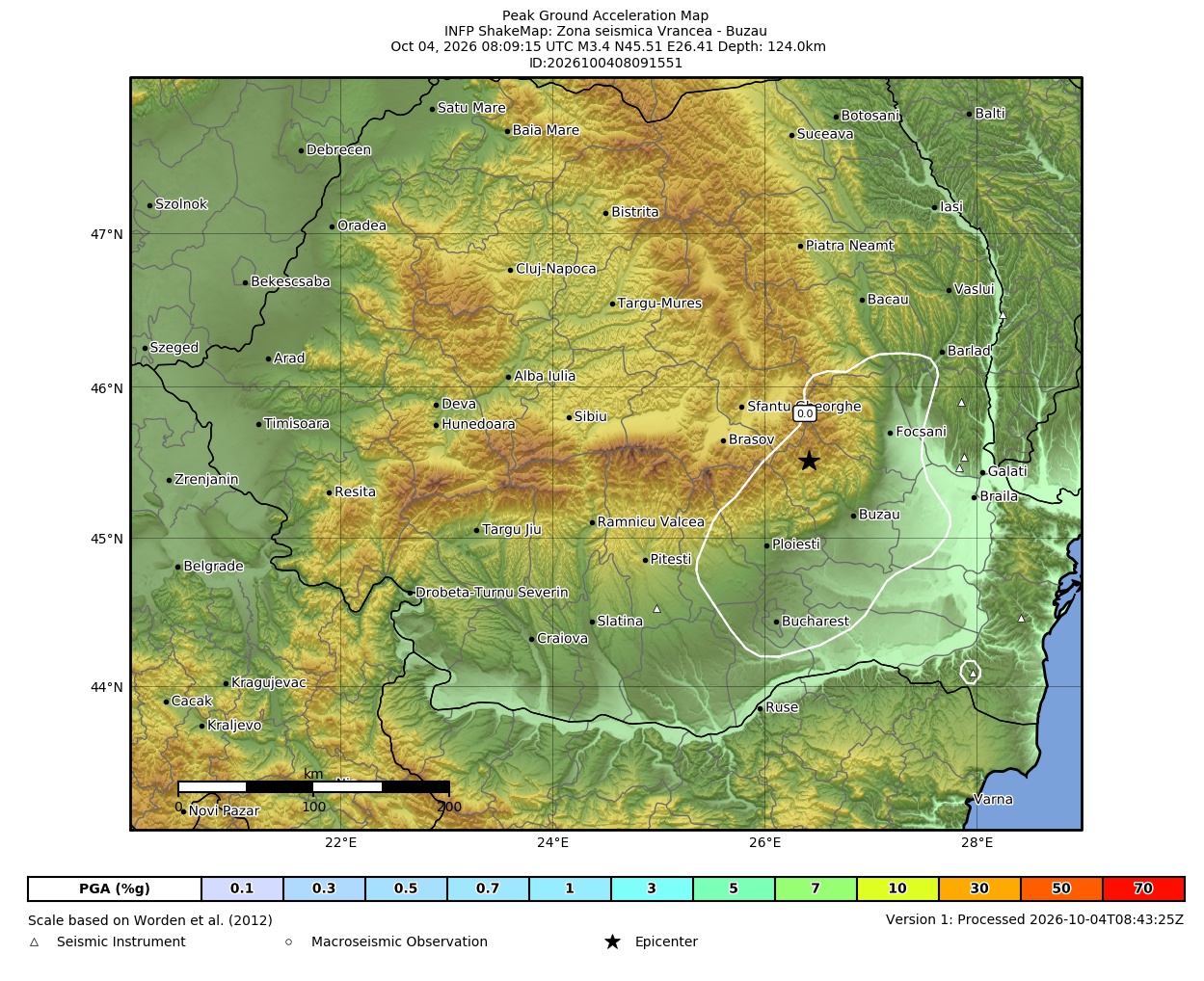 Peak Ground Acceleration Map
